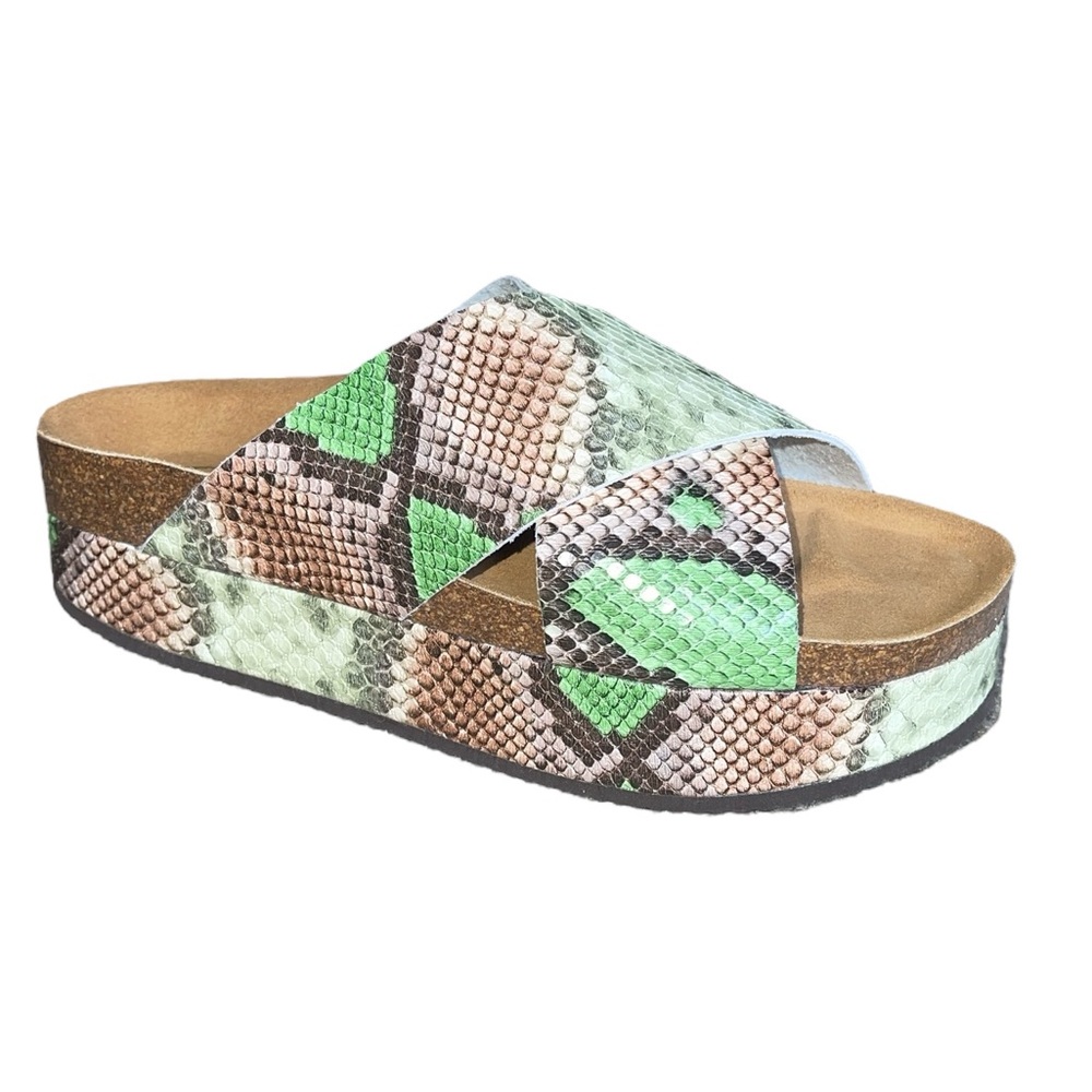 Free People Sidelines Leather Flatform Sandal Womens 38 NWOT